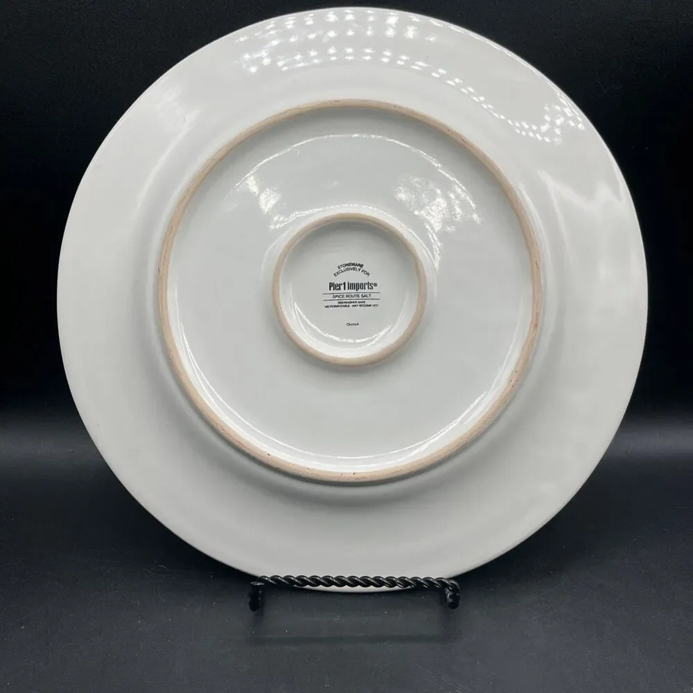Pier 1 Imports Spice Route Salt Stoneware Dinner Plate 10.5